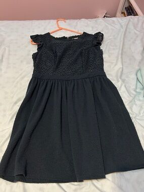 Girls Dark green Lace Bodice Dress